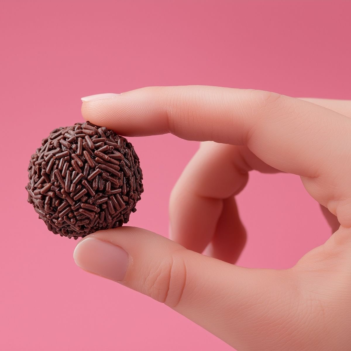 Brigadeiro sendo saboreado
